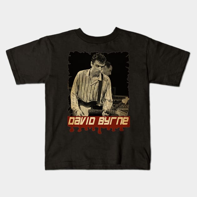 David Byrne Vintage Kids T-Shirt by Teling Balak